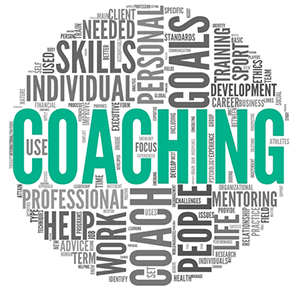 Coaching concept in tag cloud