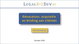 advocaat acquisitie klantenbinding