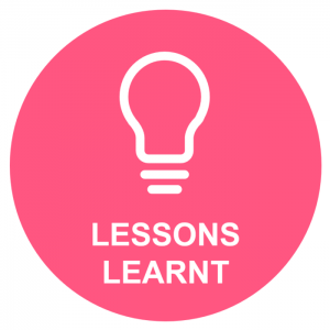 lessons learnt leerpunten