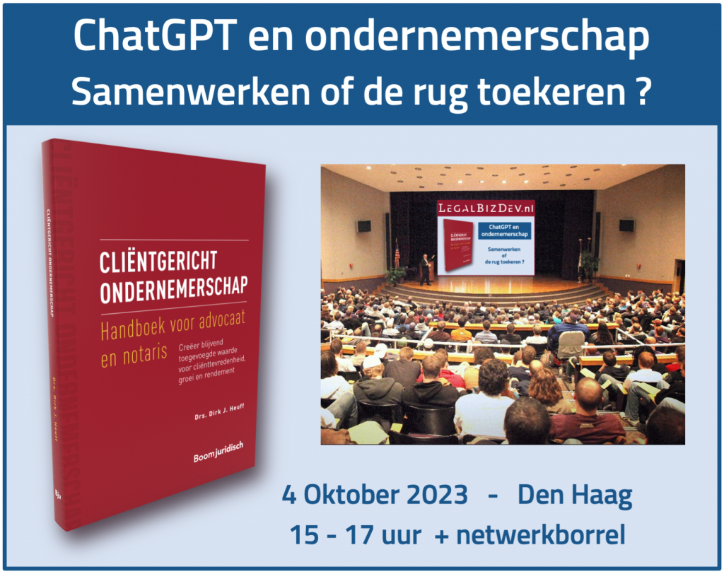 chatgpt ondernemerschap seminar boekpresentatie 4 oktober 2023