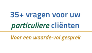 Vragen voor en over particuliere klanten voor waarde-vol gesprek sjabloon template