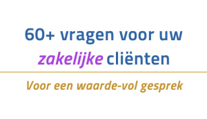 Vragen voor en over zakelijke klanten voor waarde-vol gesprek sjabloon template