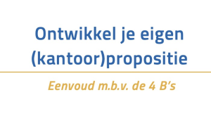eenvoudig template sjabloon voor ontwikkeling van propositie met 4B's